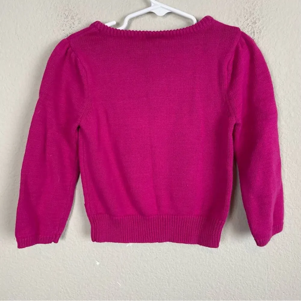 Gymboree Pink Princess Bear Sweater 3T